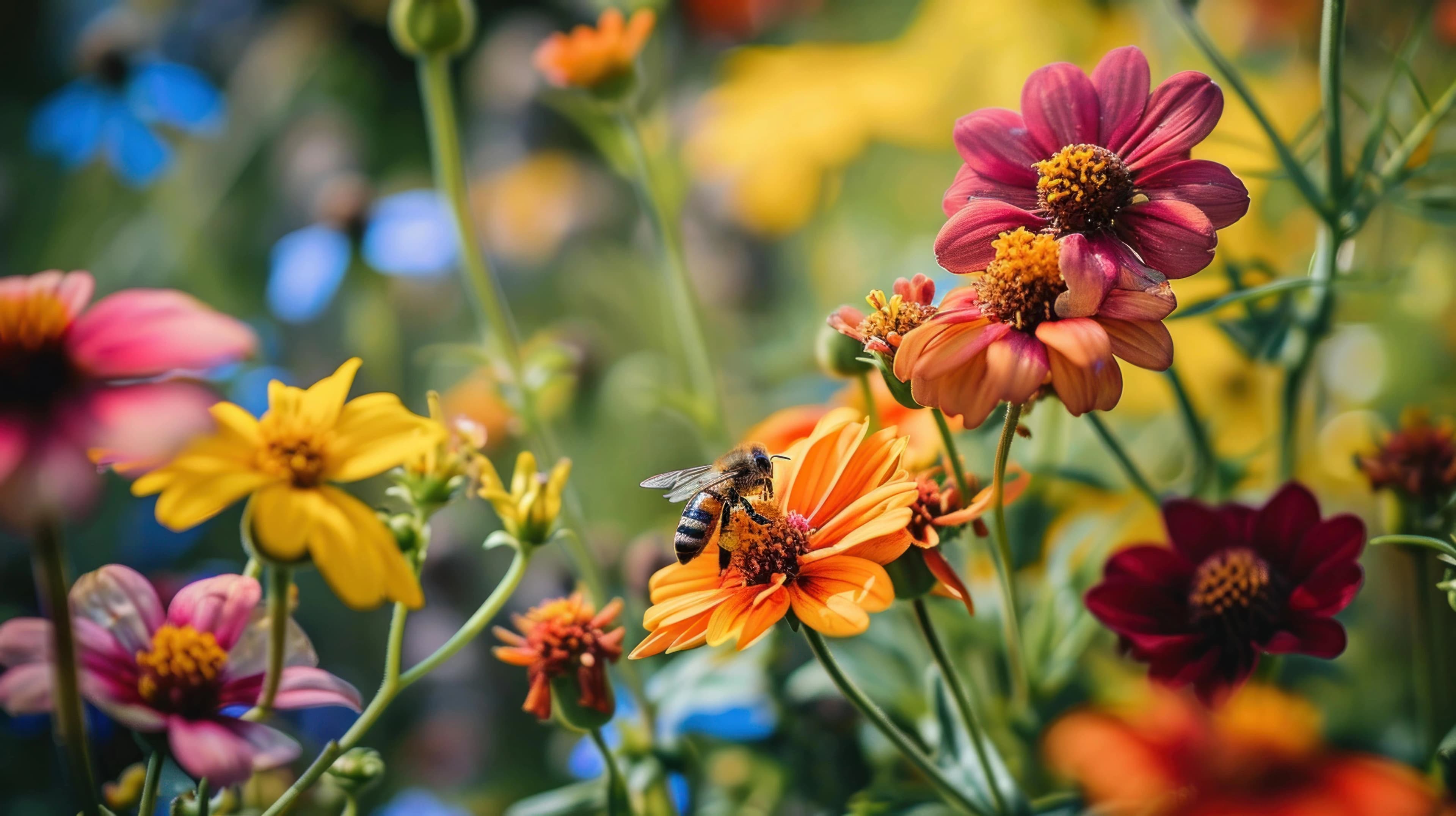 A bee on a flower.