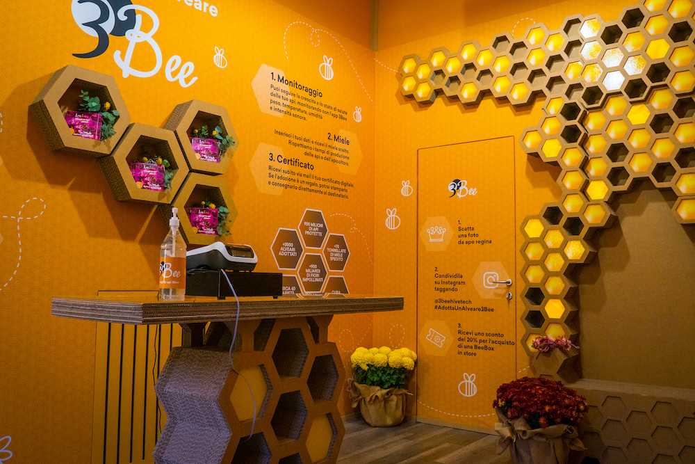 Temporary store 3Bee. Il primo store al mondo per la protezione delle api e per adottare un alveare.